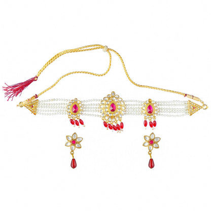 Royal Rajputi Moti Choker Chik Set