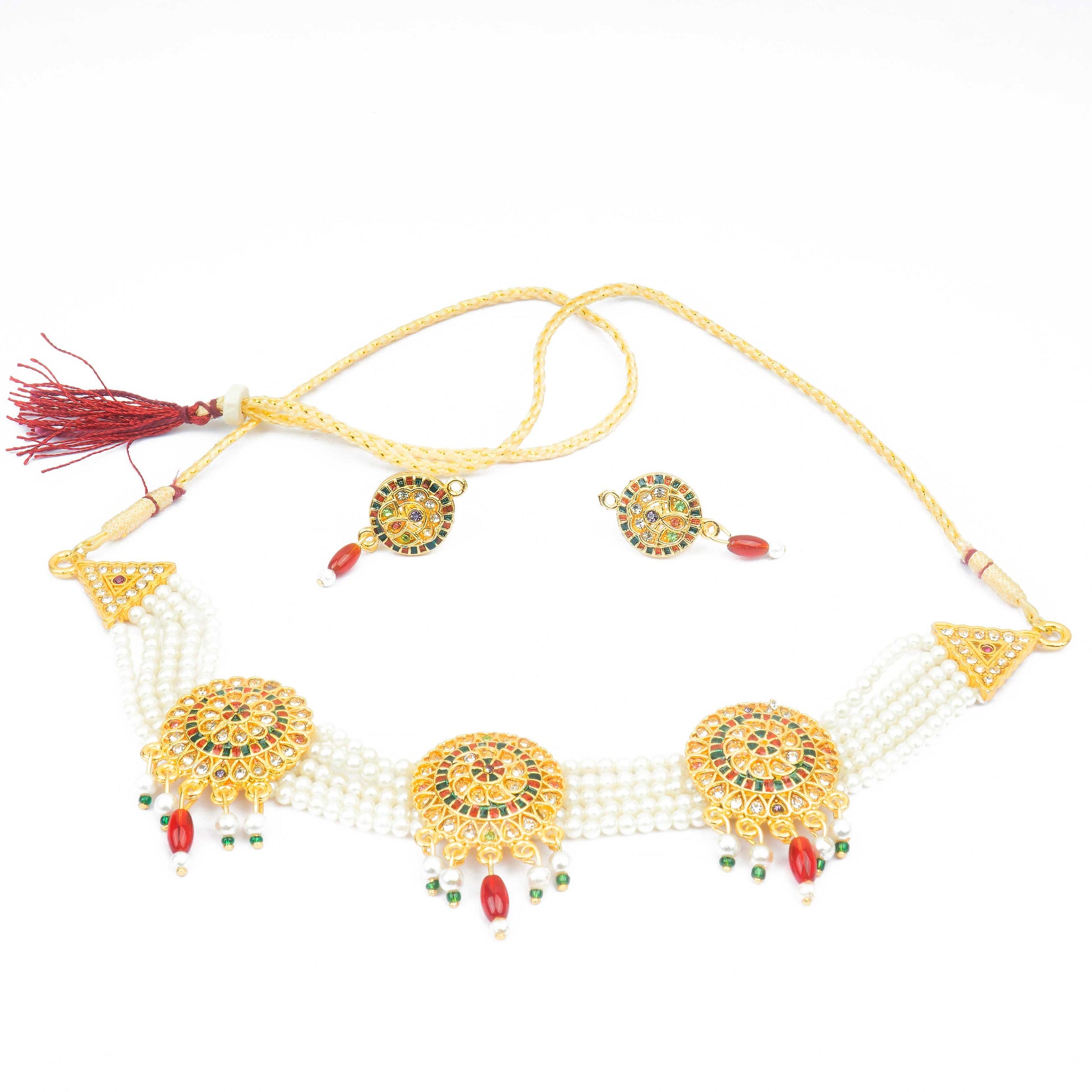 Eye Catchy Multy color Meenakari Work Rajputi Choker Set