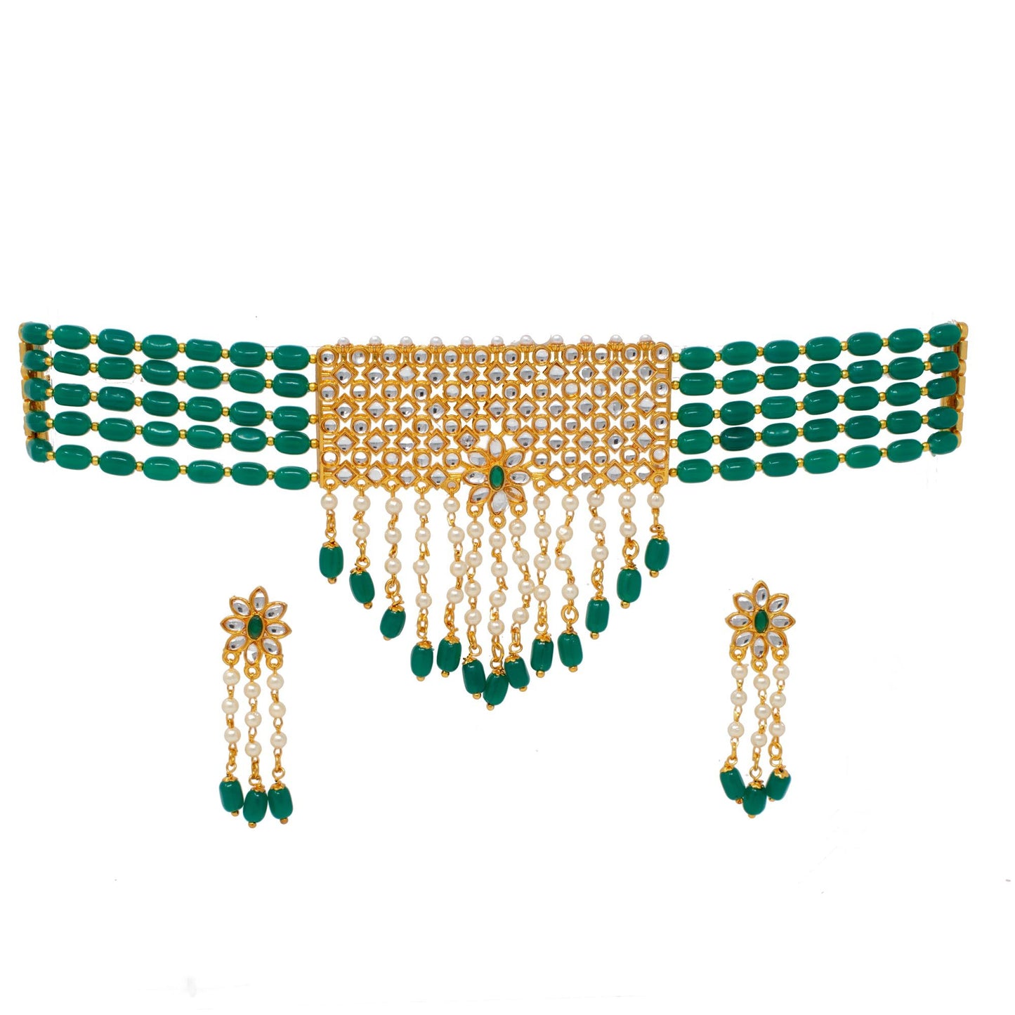 Pearl Choker with Kundan Studded