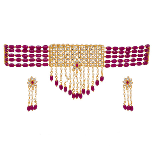 Pearl Choker with Kundan Studded