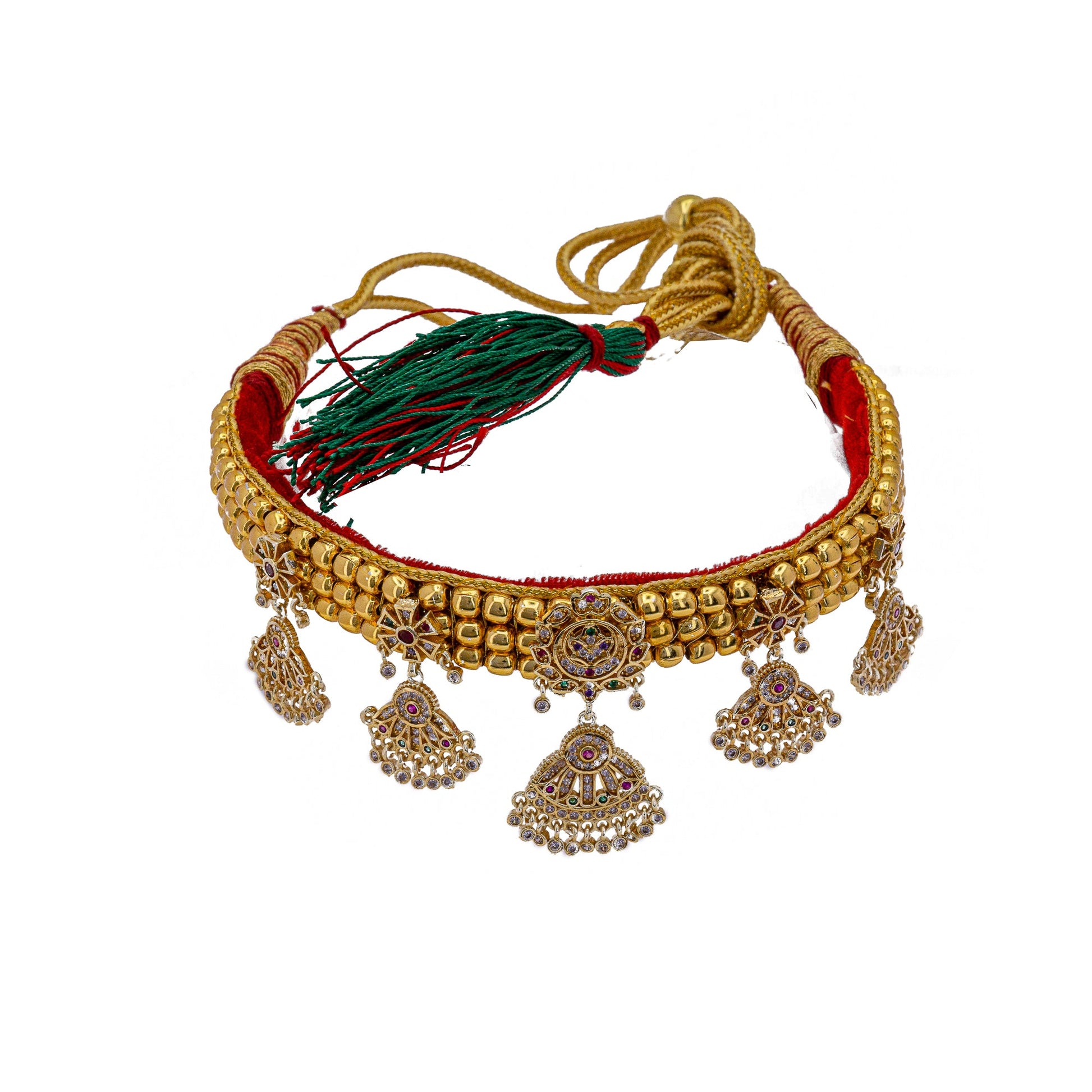 Traditional Rajputi Moti Choker Chik Set