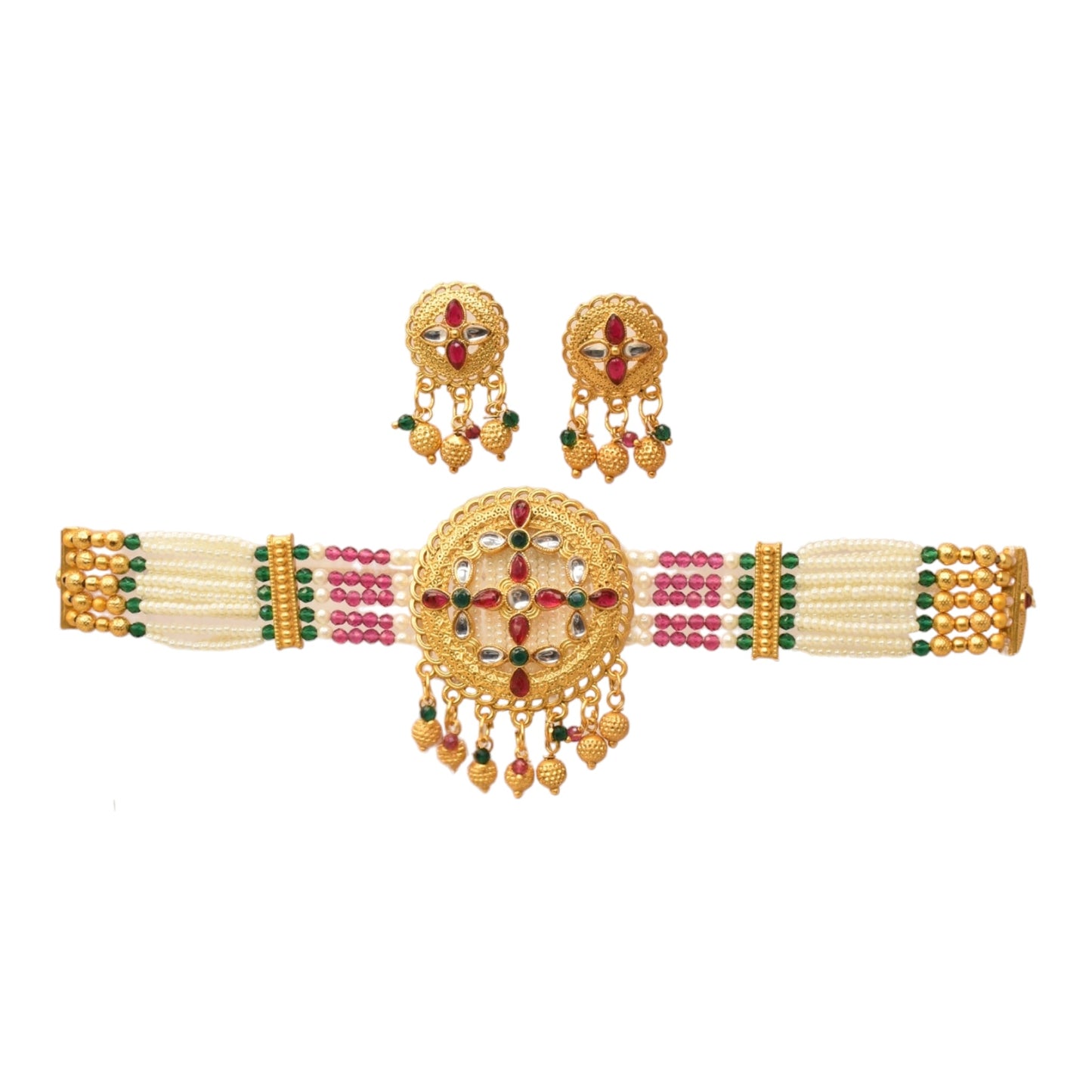 chokes set,designer jewellery,necklace,polki set,