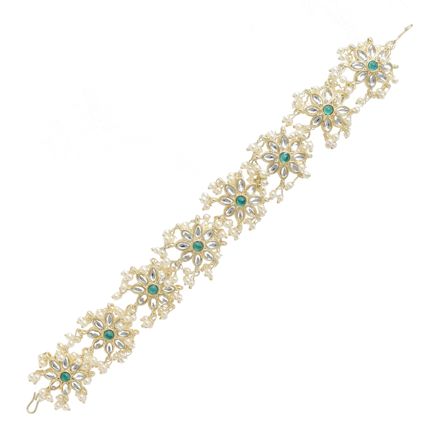 Rajputi Borla Mangtikka studded with Pearl Stone for women