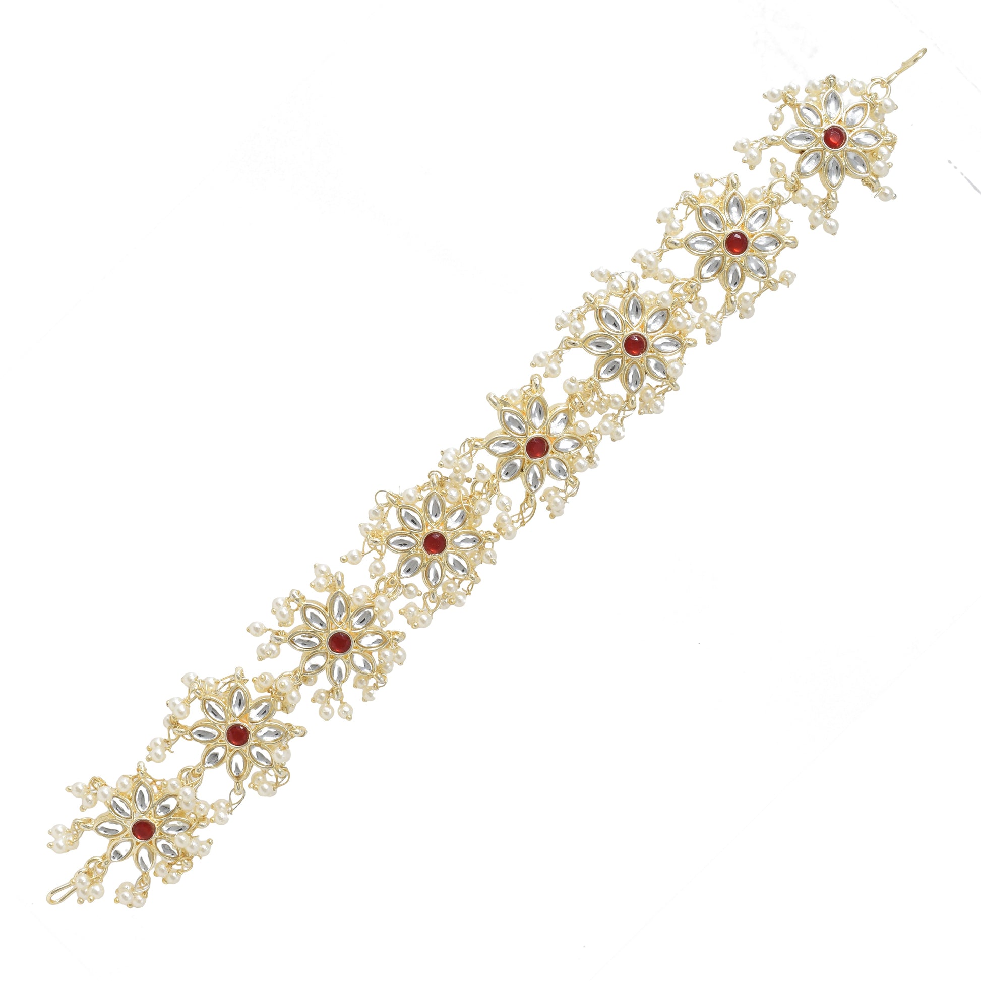 Rajputi Borla Mangtikka studded with Pearl Stone for women