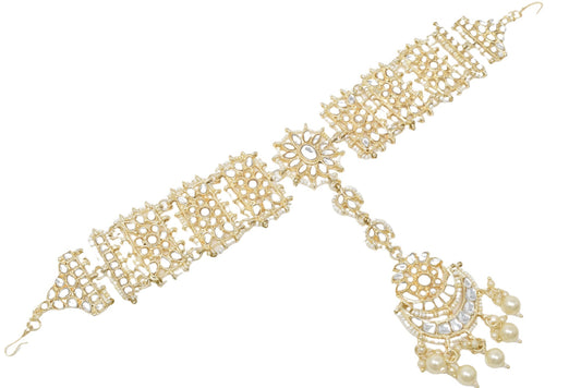 Rajputi Borla Mangtikka studded with Pearl Stone for women