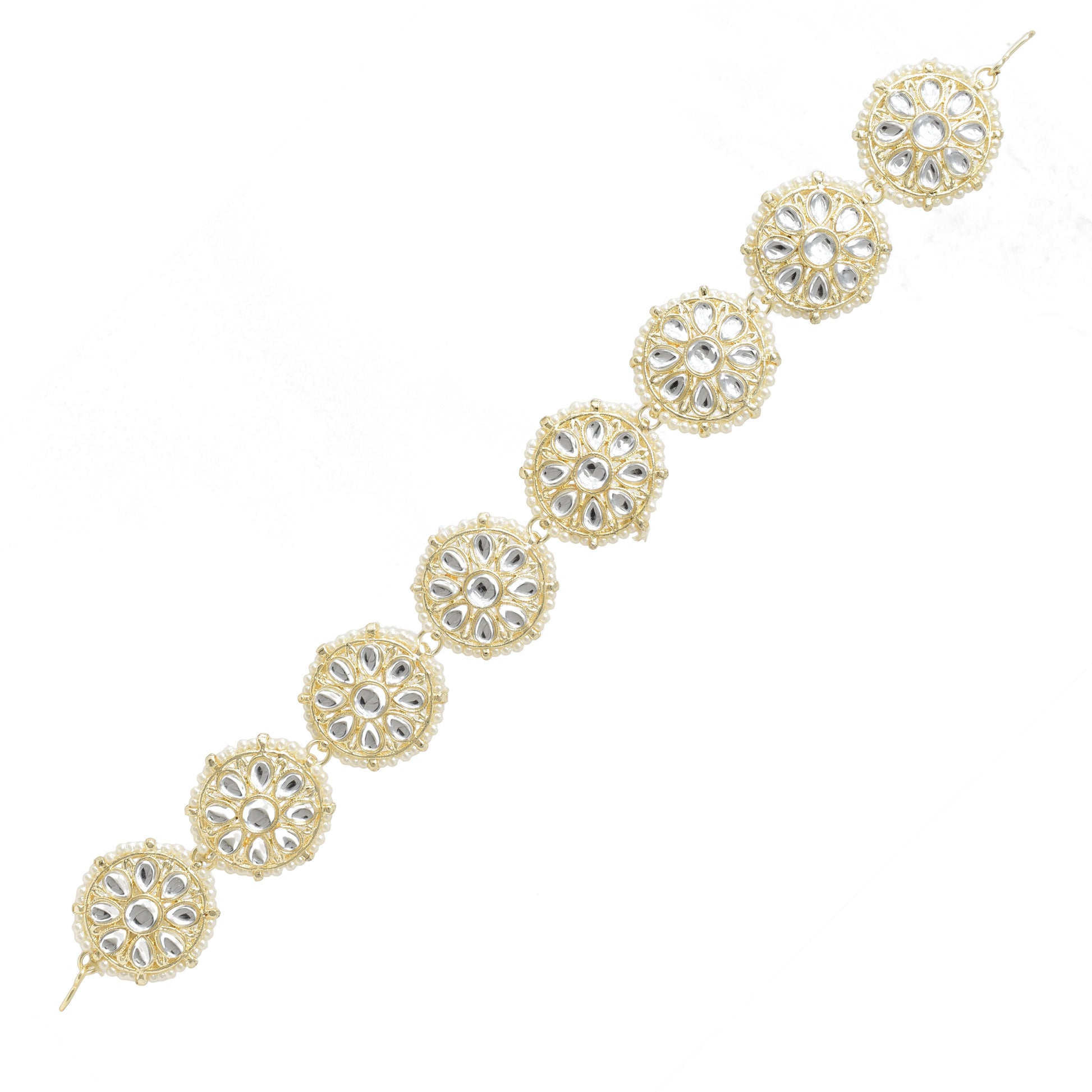 Rajputi Borla Mangtikka studded with Pearl Stone for women