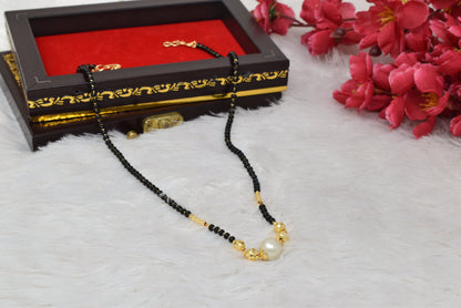 Sparkling Gold plated   American Diamond Mangalsutra