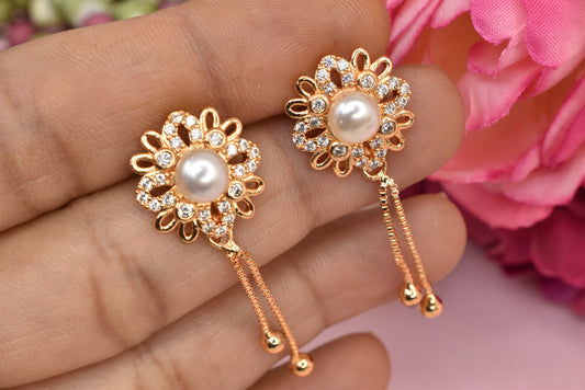 Rose gold plated earrings,bali earrings,stud,huggis,Jhumaka,jhumki big earrings,long earrings,earrings for girls,partywear earrings,bollywood earrings,wedding earrings,heavy designer earrings,