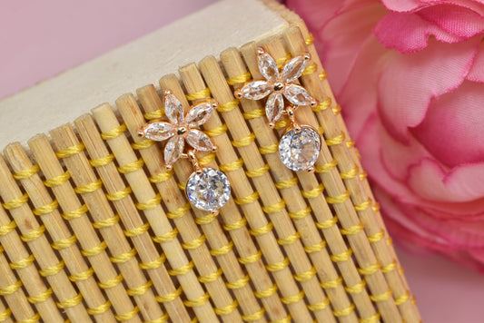 Rose gold plated earrings,bali earrings,stud,huggis,Jhumaka,jhumki big earrings,long earrings,earrings for girls,partywear earrings,bollywood earrings,wedding earrings,heavy designer earrings,