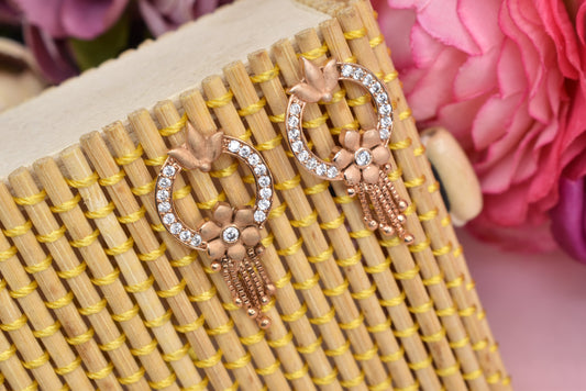 Rose gold plated earrings,bali earrings,stud,huggis,Jhumaka,jhumki big earrings,long earrings,earrings for girls,partywear earrings,bollywood earrings,wedding earrings,heavy designer earrings,