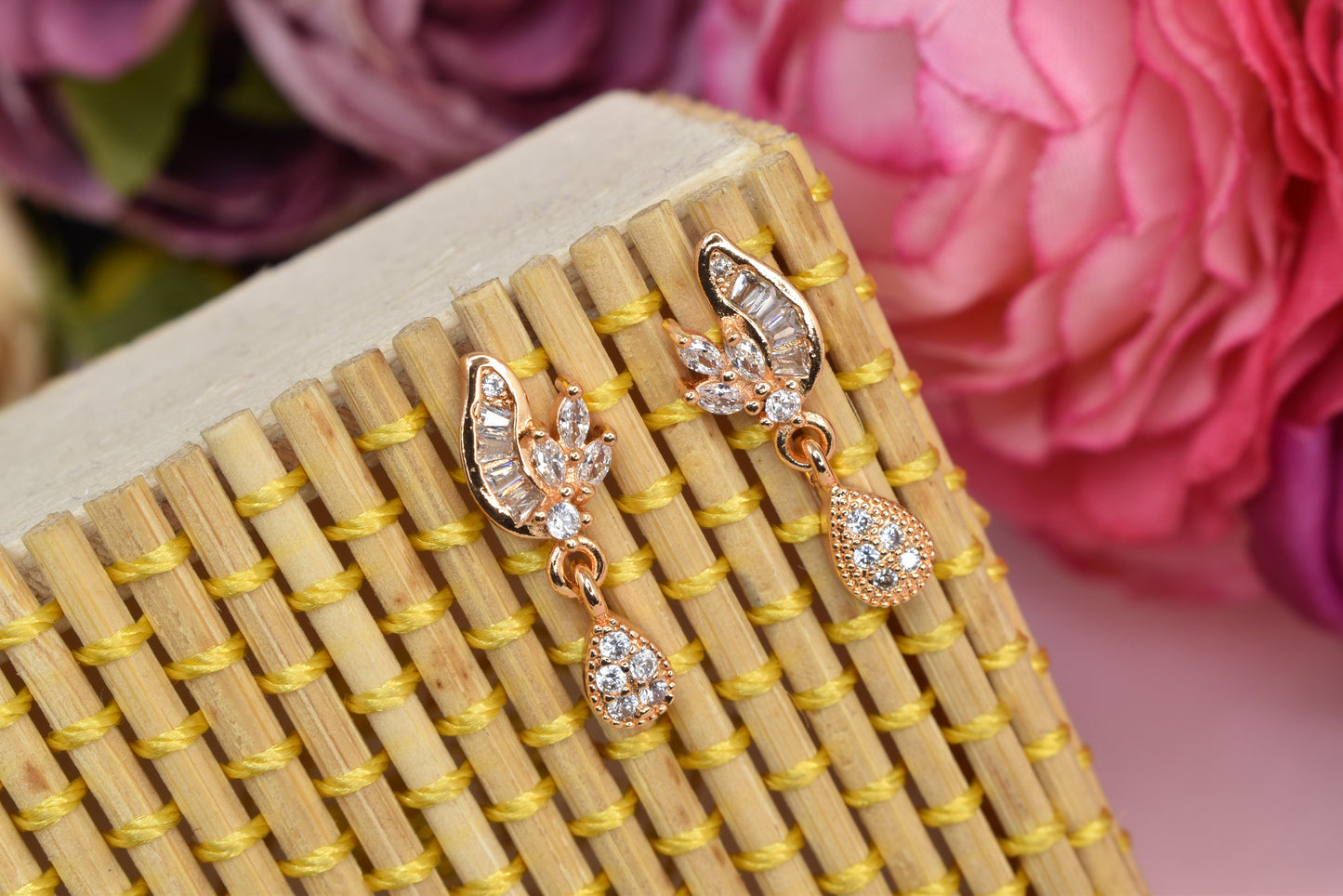 Rose gold plated earrings,bali earrings,stud,huggis,Jhumaka,jhumki big earrings,long earrings,earrings for girls,partywear earrings,bollywood earrings,wedding earrings,heavy designer earrings,