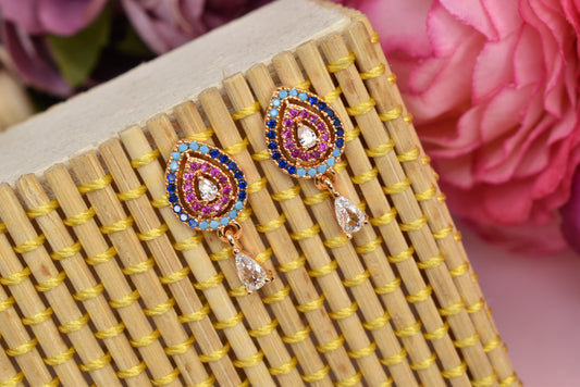 Rose gold plated earrings,bali earrings,stud,huggis,Jhumaka,jhumki big earrings,long earrings,earrings for girls,partywear earrings,bollywood earrings,wedding earrings,heavy designer earrings,