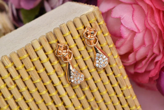 Rose gold plated earrings,bali earrings,stud,huggis,Jhumaka,jhumki big earrings,long earrings,earrings for girls,partywear earrings,bollywood earrings,wedding earrings,heavy designer earrings,