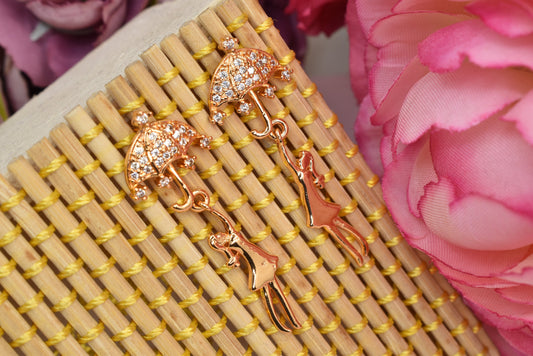 Rose gold plated earrings,bali earrings,stud,huggis,Jhumaka,jhumki big earrings,long earrings,earrings for girls,partywear earrings,bollywood earrings,wedding earrings,heavy designer earrings,