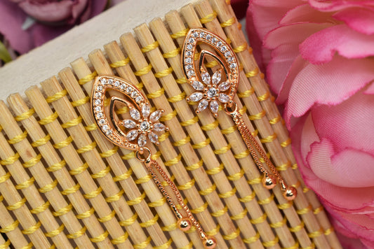 Rose gold plated earrings,bali earrings,stud,huggis,Jhumaka,jhumki big earrings,long earrings,earrings for girls,partywear earrings,bollywood earrings,wedding earrings,heavy designer earrings,