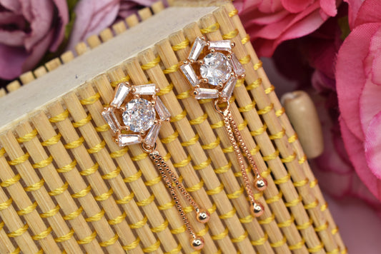 Rose gold plated earrings,bali earrings,stud,huggis,Jhumaka,jhumki big earrings,long earrings,earrings for girls,partywear earrings,bollywood earrings,wedding earrings,heavy designer earrings,