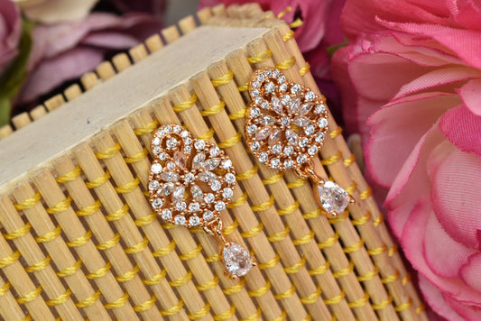 Rose gold plated earrings,bali earrings,stud,huggis,Jhumaka,jhumki big earrings,long earrings,earrings for girls,partywear earrings,bollywood earrings,wedding earrings,heavy designer earrings,