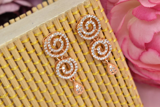 Rose gold plated earrings,bali earrings,stud,huggis,Jhumaka,jhumki big earrings,long earrings,earrings for girls,partywear earrings,bollywood earrings,wedding earrings,heavy designer earrings,