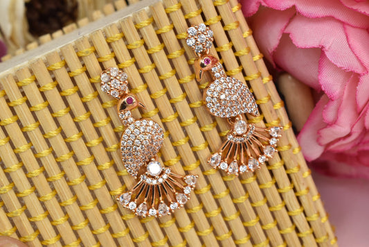 Rose gold plated earrings,bali earrings,stud,huggis,Jhumaka,jhumki big earrings,long earrings,earrings for girls,partywear earrings,bollywood earrings,wedding earrings,heavy designer earrings,