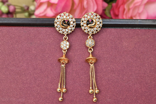 Rose gold plated earrings,bali earrings,stud,huggis,Jhumaka,jhumki big earrings,long earrings,earrings for girls,partywear earrings,bollywood earrings,wedding earrings,heavy designer earrings,