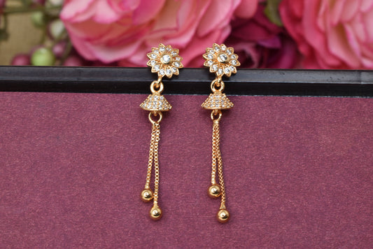 Rose gold plated earrings,bali earrings,stud,huggis,Jhumaka,jhumki big earrings,long earrings,earrings for girls,partywear earrings,bollywood earrings,wedding earrings,heavy designer earrings,