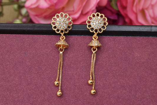 Rose gold plated earrings,bali earrings,stud,huggis,Jhumaka,jhumki big earrings,long earrings,earrings for girls,partywear earrings,bollywood earrings,wedding earrings,heavy designer earrings,