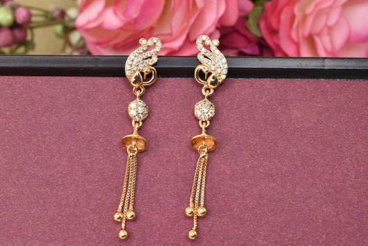 Rose gold plated earrings,bali earrings,stud,huggis,Jhumaka,jhumki big earrings,long earrings,earrings for girls,partywear earrings,bollywood earrings,wedding earrings,heavy designer earrings,