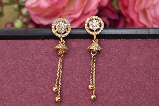 Rose gold plated earrings,bali earrings,stud,huggis,Jhumaka,jhumki big earrings,long earrings,earrings for girls,partywear earrings,bollywood earrings,wedding earrings,heavy designer earrings,