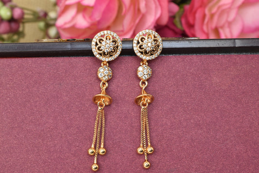 Rose gold plated earrings,bali earrings,stud,huggis,Jhumaka,jhumki big earrings,long earrings,earrings for girls,partywear earrings,bollywood earrings,wedding earrings,heavy designer earrings,