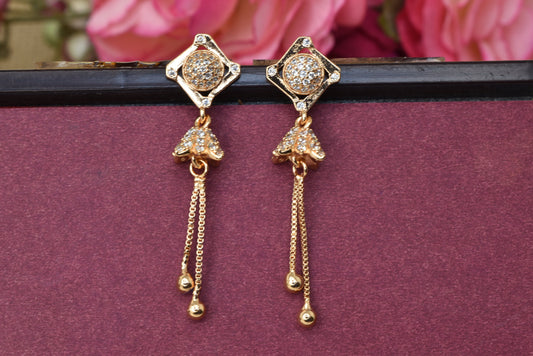 Rose gold plated earrings,bali earrings,stud,huggis,Jhumaka,jhumki big earrings,long earrings,earrings for girls,partywear earrings,bollywood earrings,wedding earrings,heavy designer earrings,