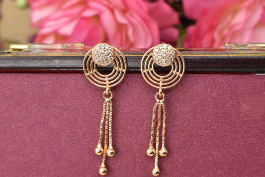 Rose gold plated earrings,bali earrings,stud,huggis,Jhumaka,jhumki big earrings,long earrings,earrings for girls,partywear earrings,bollywood earrings,wedding earrings,heavy designer earrings,