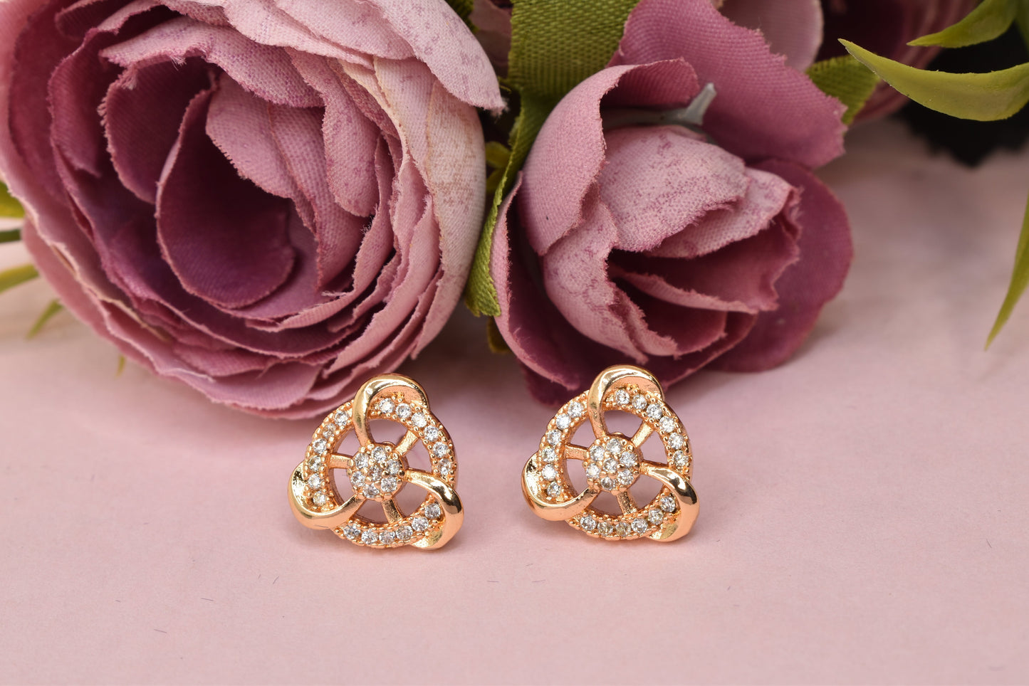 Rose gold plated earrings,bali earrings,stud,huggis,Jhumaka,jhumki big earrings,long earrings,earrings for girls,partywear earrings,bollywood earrings,wedding earrings,heavy designer earrings,