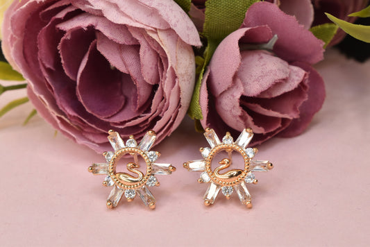 Rose gold plated earrings,bali earrings,stud,huggis,Jhumaka,jhumki big earrings,long earrings,earrings for girls,partywear earrings,bollywood earrings,wedding earrings,heavy designer earrings,