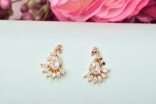 Rose gold plated earrings,bali earrings,stud,huggis,Jhumaka,jhumki big earrings,long earrings,earrings for girls,partywear earrings,bollywood earrings,wedding earrings,heavy designer earrings,