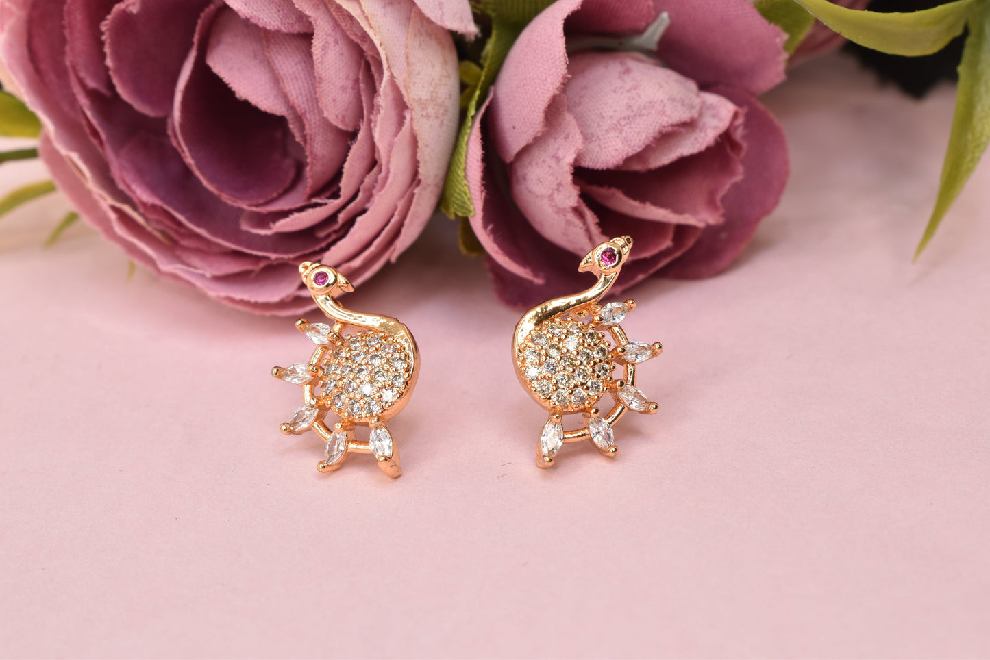 Rose gold plated earrings,bali earrings,stud,huggis,Jhumaka,jhumki big earrings,long earrings,earrings for girls,partywear earrings,bollywood earrings,wedding earrings,heavy designer earrings,