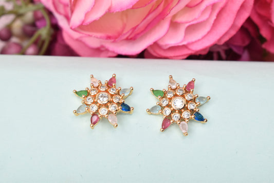 Rose gold plated earrings,bali earrings,stud,huggis,Jhumaka,jhumki big earrings,long earrings,earrings for girls,partywear earrings,bollywood earrings,wedding earrings,heavy designer earrings,