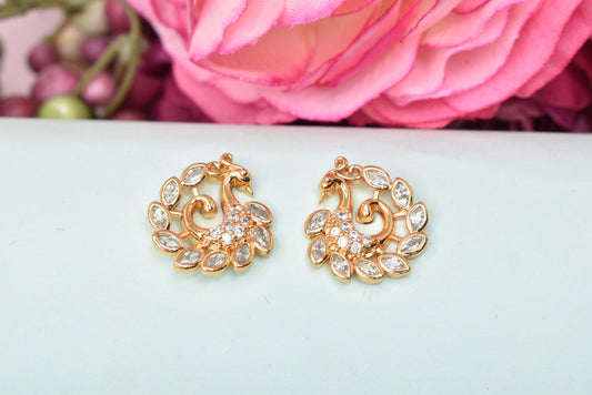 Rose gold plated earrings,bali earrings,stud,huggis,Jhumaka,jhumki big earrings,long earrings,earrings for girls,partywear earrings,bollywood earrings,wedding earrings,heavy designer earrings,