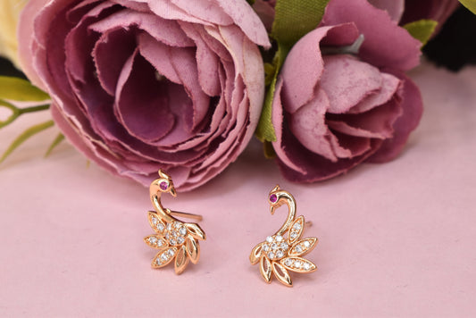 Rose gold plated earrings,bali earrings,stud,huggis,Jhumaka,jhumki big earrings,long earrings,earrings for girls,partywear earrings,bollywood earrings,wedding earrings,heavy designer earrings,