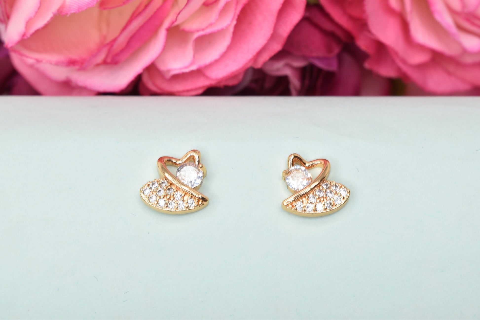 Rose gold plated earrings,bali earrings,stud,huggis,Jhumaka,jhumki big earrings,long earrings,earrings for girls,partywear earrings,bollywood earrings,wedding earrings,heavy designer earrings,