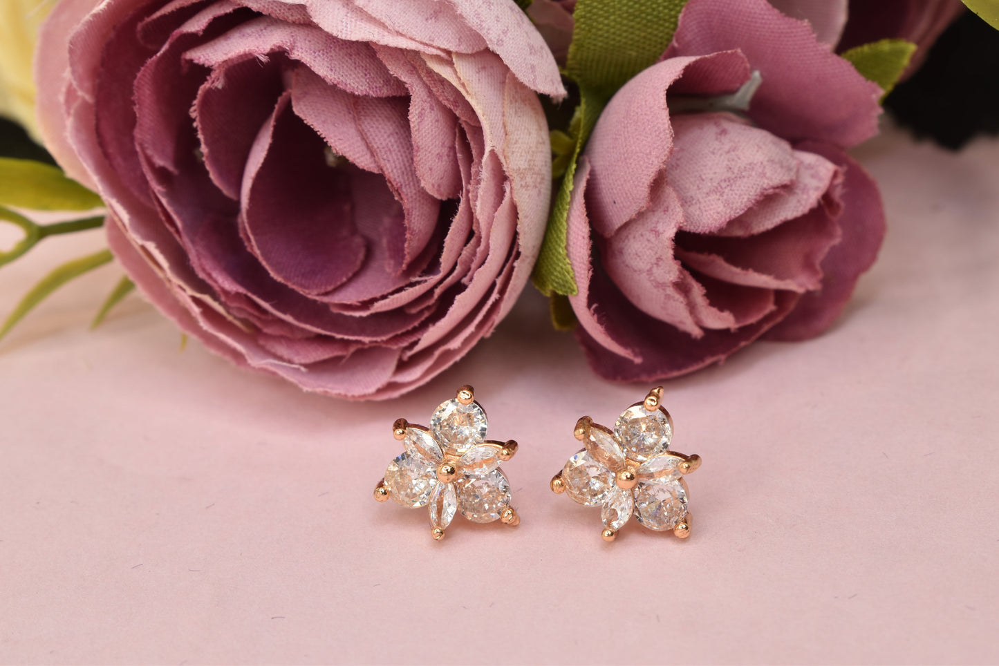 Rose gold plated earrings,bali earrings,stud,huggis,Jhumaka,jhumki big earrings,long earrings,earrings for girls,partywear earrings,bollywood earrings,wedding earrings,heavy designer earrings,