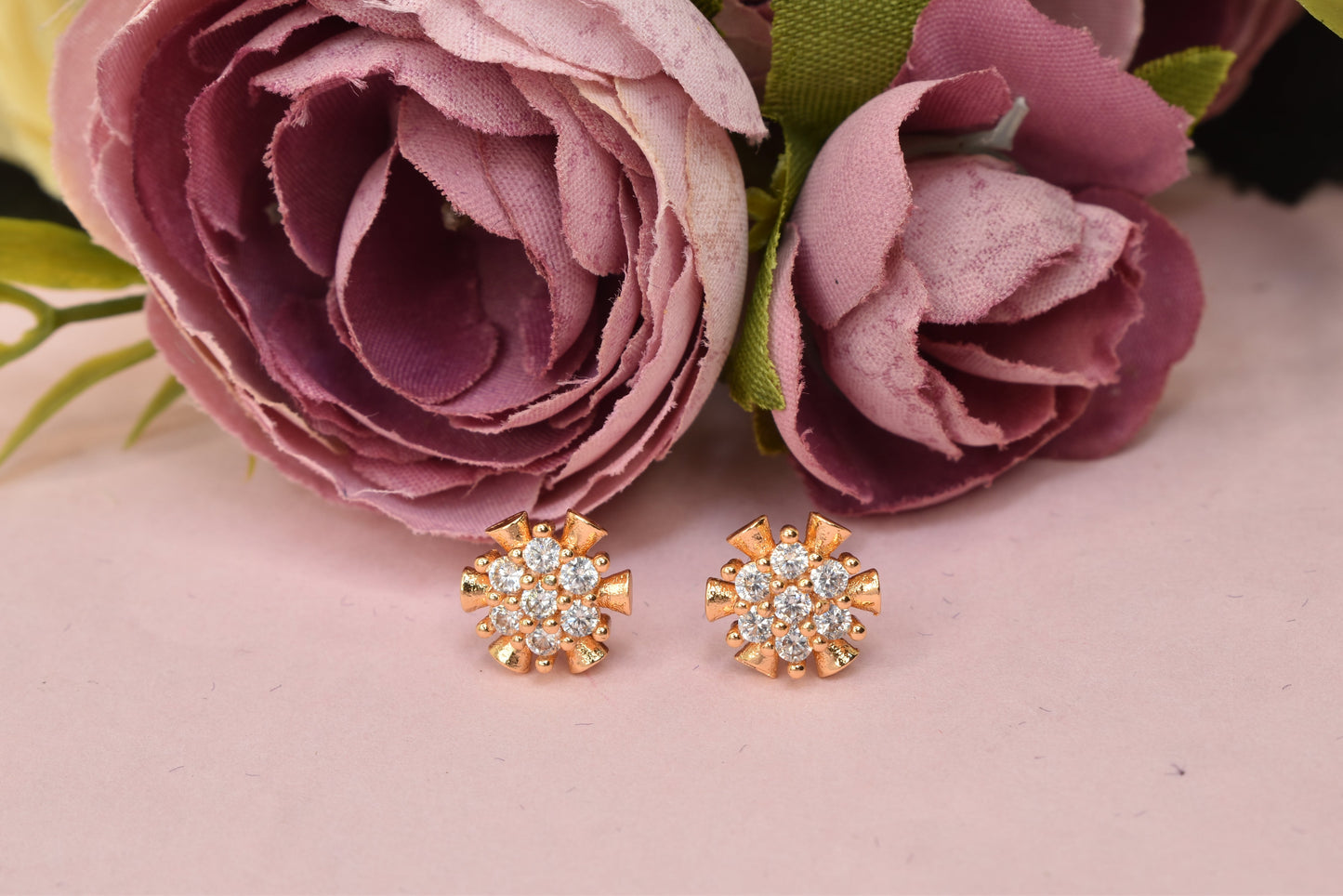 Rose gold plated earrings,bali earrings,stud,huggis,Jhumaka,jhumki big earrings,long earrings,earrings for girls,partywear earrings,bollywood earrings,wedding earrings,heavy designer earrings,