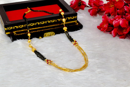 Sparkling Gold plated   American Diamond Mangalsutra