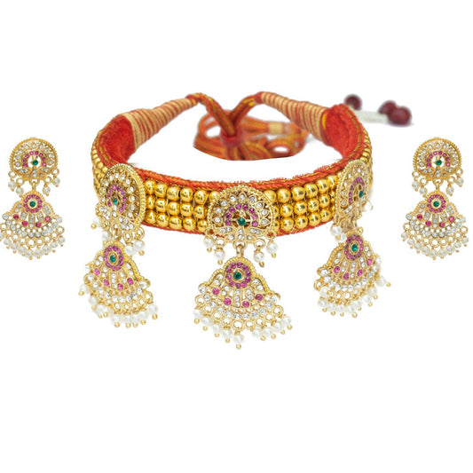 Rajasthani Bead Kanthi Choker Set for Women