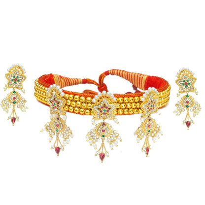 Rajasthani Bead Kanthi Choker Set for Women