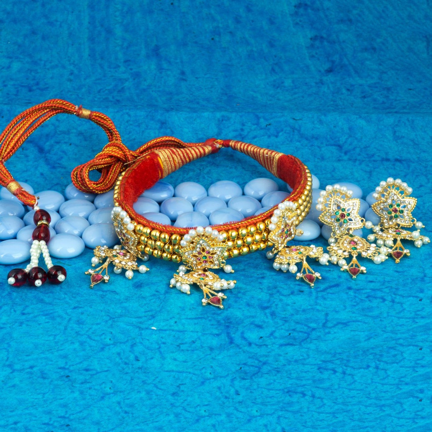 Rajasthani Bead Kanthi Choker Set for Women