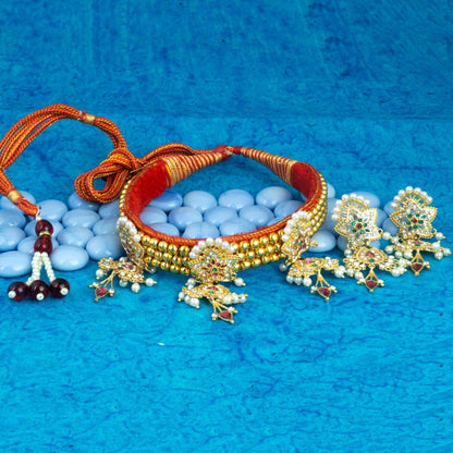 Rajasthani Bead Kanthi Choker Set for Women