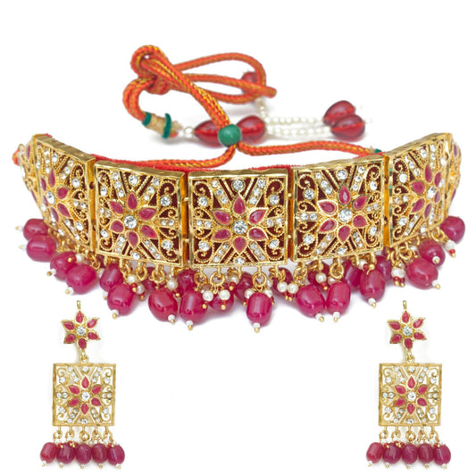 Rajasthani Bead Kanthi Choker Set for Women