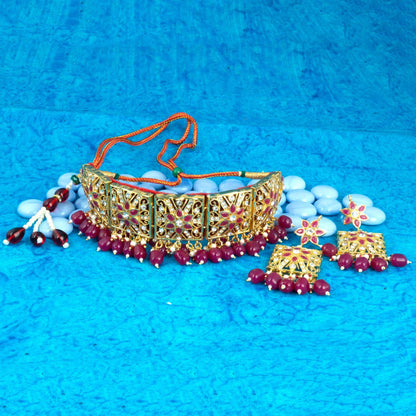 Rajasthani Bead Kanthi Choker Set for Women