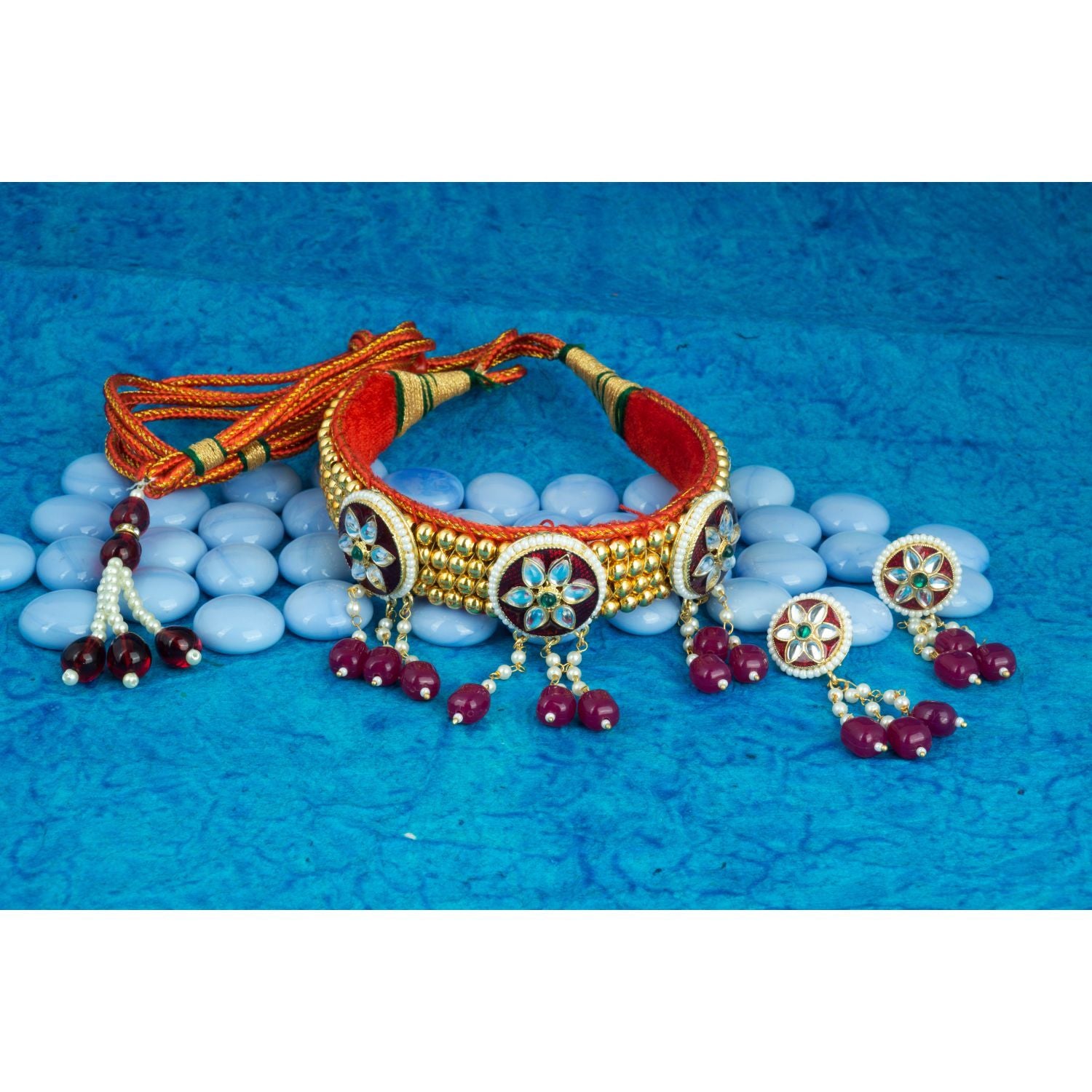 Rajasthani Bead Kanthi Choker Set for Women