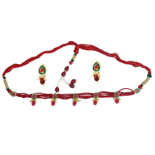 Rajasthani Bead Kanthi Choker Set for Women